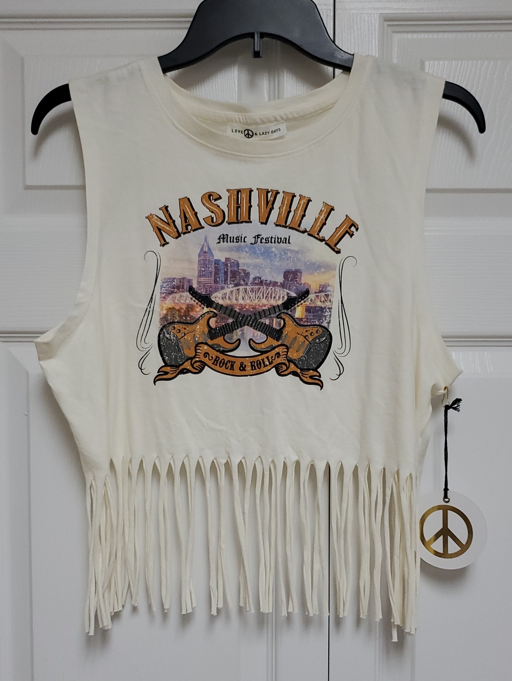 Love Peace & Lazy Days Crop Top